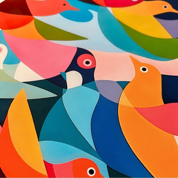 Colorful Birds of the Air Christian Art Print, 12”x18” Wrapped Canvas - Picture 2 of 7